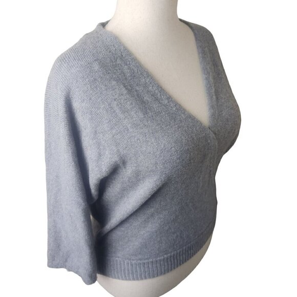 Rachel Zoe Cozycore Basic Everyday Soft Relax Wool Blend Wrap Sweater Size Small - Picture 13 of 13